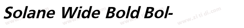 Solane Wide Bold Bol字体转换